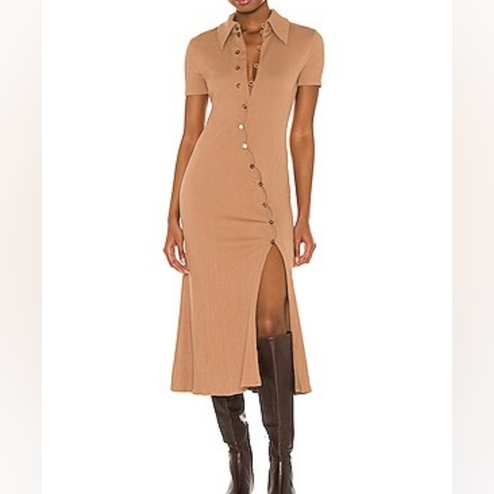 Song Of Style Polly Midi Dress in Dark Neutral